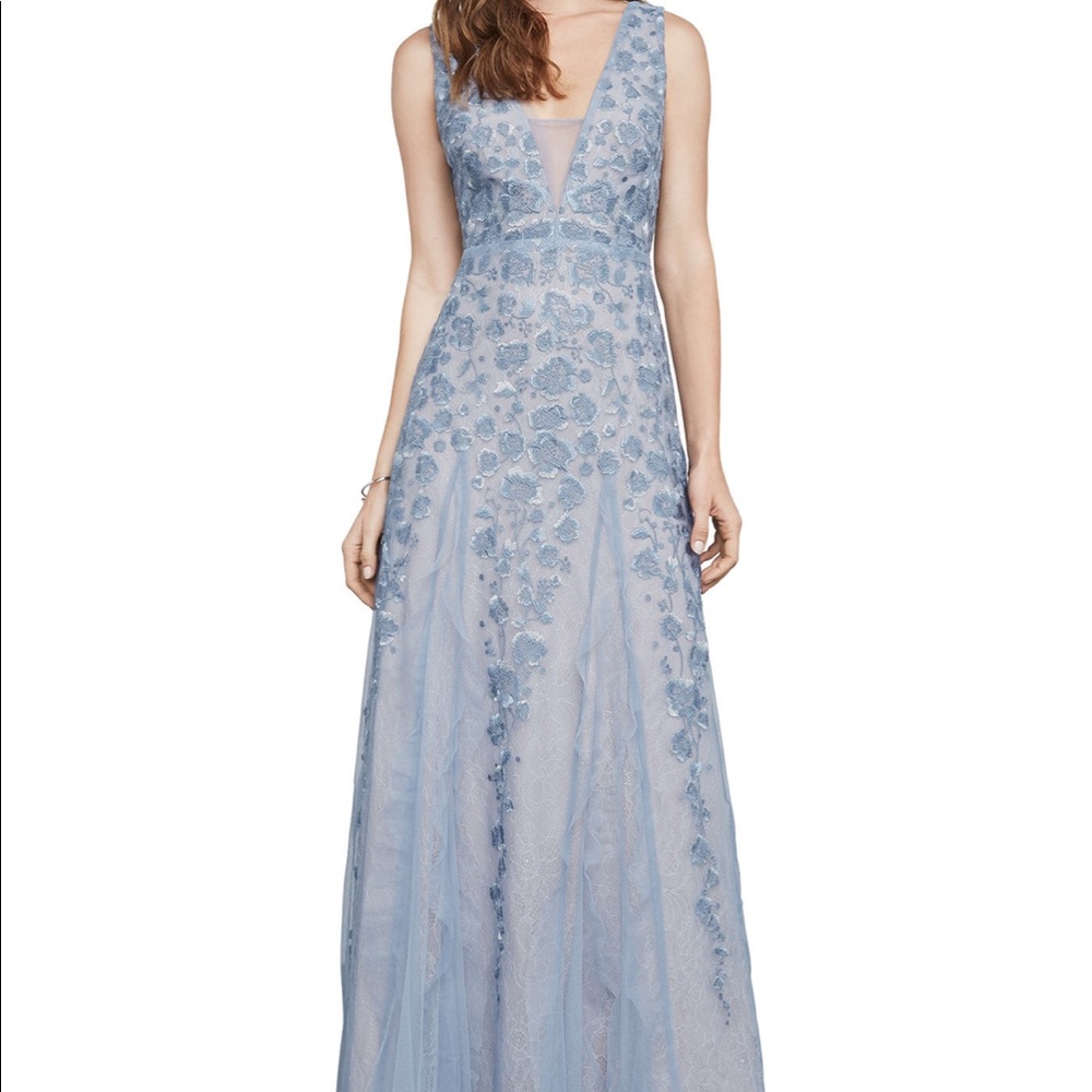 Bcbgmaxazria Elina Embroidered Tulle Gown